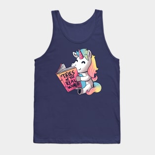 Tales of the Real World Funny Unicorn - Dark Tank Top